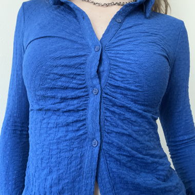 Flattering royal blue top