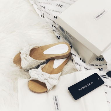 Dolce & Gabbana wooden slide sandals