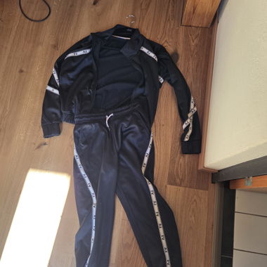 Black sports tracksuit