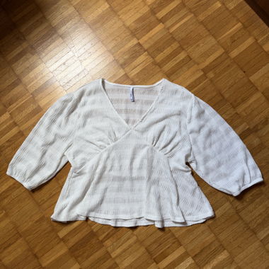 White long-sleeve top
