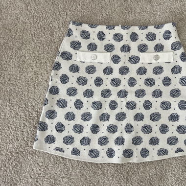 Maje skirt with blue pattern