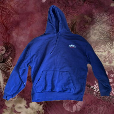Felpa con cappuccio Fiorucci Sport Blue – cotone biologico (M)