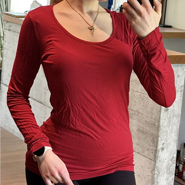 Set da 2 maglie a maniche lunghe rosse