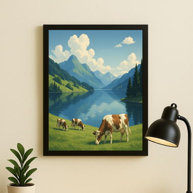 Cadre photo decor suisse A4