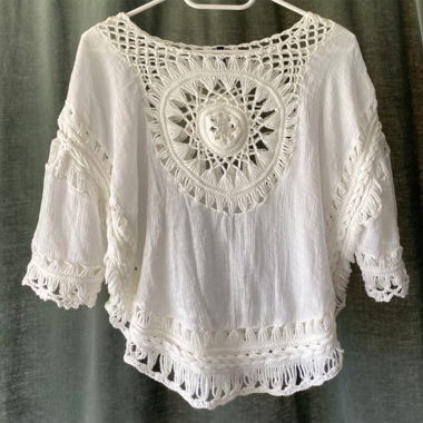 Tunique bohème crochet Chicorée neuve