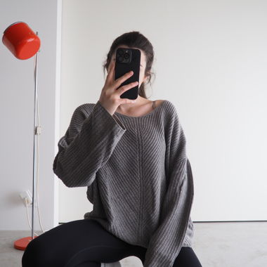 Pull oversize en maille gris de UO