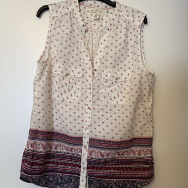 Camicia senza maniche stampata