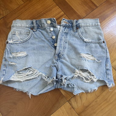Short in denim ZARA wash chiaro