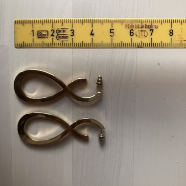Infinity Earrings in Gold-Colored Steel
