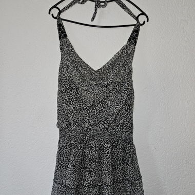 Short Leopard Ruffle Dress