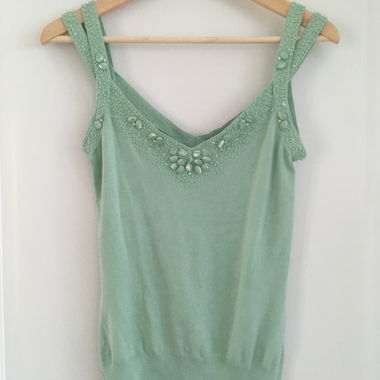 Top verde ricamato, Alberto Bini
