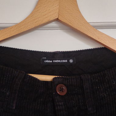 KnowledgeCotton Apparel Corduroy Trousers black, size S