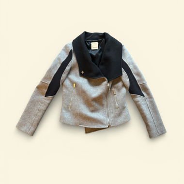 Graue Wolljacke Grösse 42