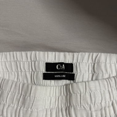 Weiße Leinen Hose