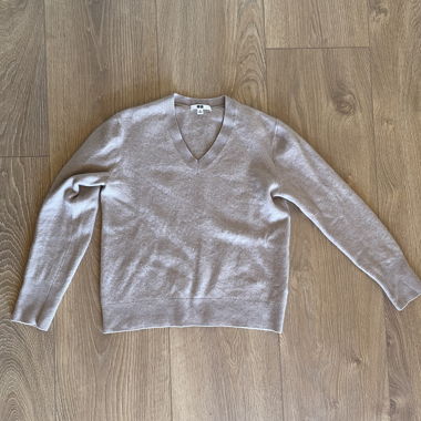 Pull en cachemire UNIQLO beige t.S