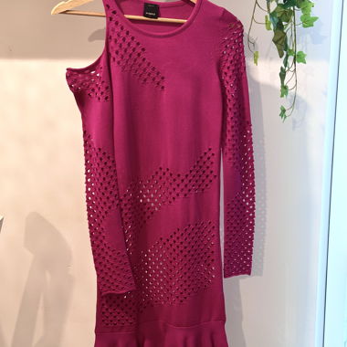 Pink Dress right shoulder cut-out 