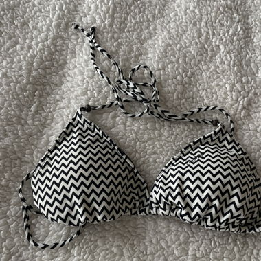Elegant Black & White Swimsuit