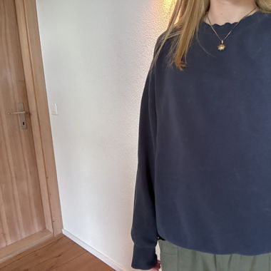 Marine Blue crewneck hoodie
