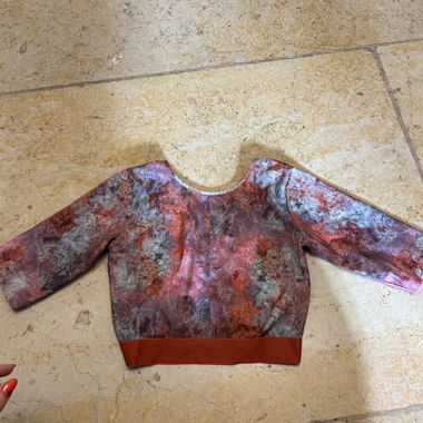 Top corto multicolore