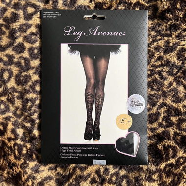 y2k deadstock leg avenue floral mesh tights