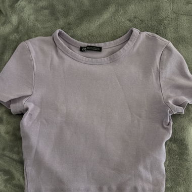 Top corto Zara viola