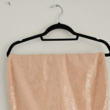 Bleistiftrock Apricot mit Pailletten