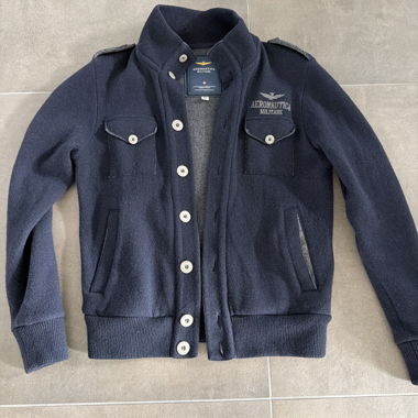 Giacca in lana Aeronautica Militare blu (46)