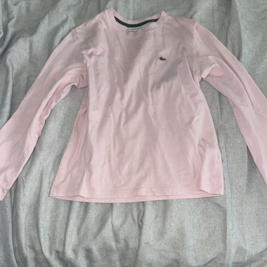 Maglietta Lacoste rosa a maniche lunghe