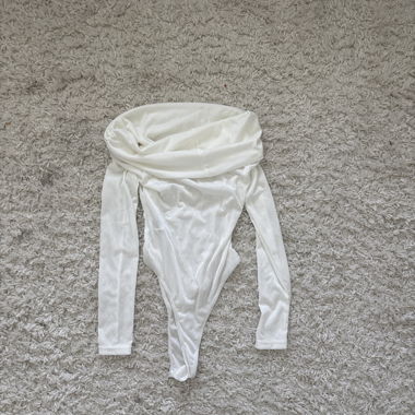 Body bianco a maniche lunghe