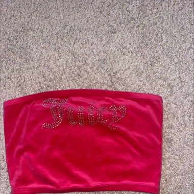 JUICY COUTURE CROP TOP, JERSEYSTRICK, HOT PINK