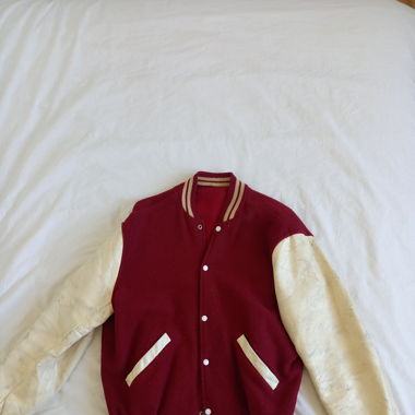Vintage oversized bordeaux Baseball Jacke