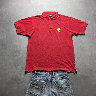 Polo Ferrari Vintage Rosso M/L