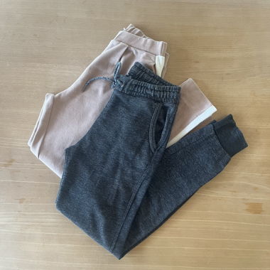 Set of 2 joggers (pale pink & grey)