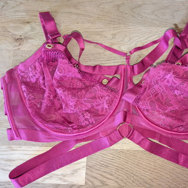 Purple/red lingerie bra
