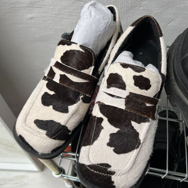 Cow Print Loafers