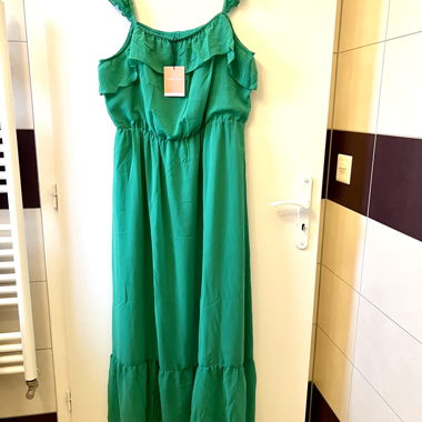 Robe longue verte Naf Naf
