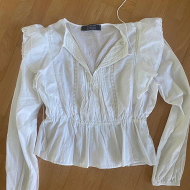 White Blouse with Ruffles