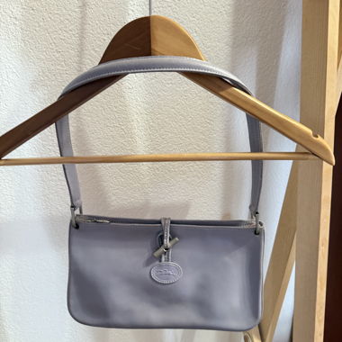 Sac bandoulière Longchamp en cuir violet clair