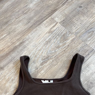 Crop top brun 