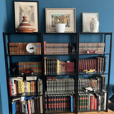 Bibliothèque métal et verre