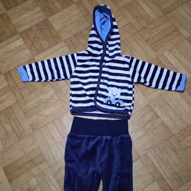Baby set with hooded jacket and pants 56 cm