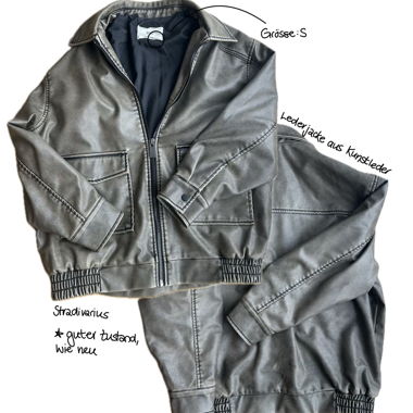 Veste en cuir Stradivarius, taille S