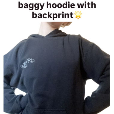 Baggy-Hoodie mit Rückenprint
