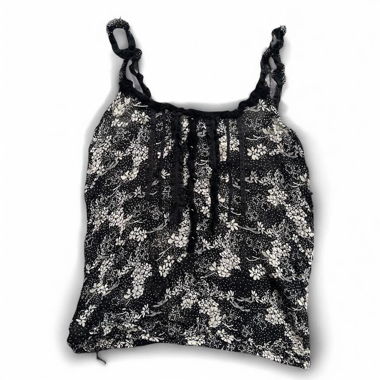 Black and white mesh RIVER ISLAND cami top