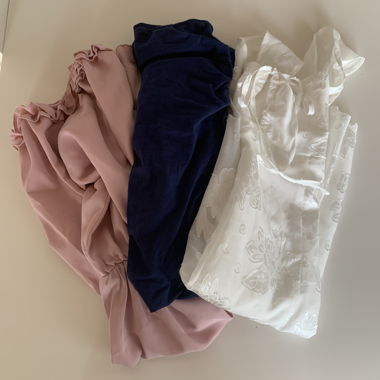 3 Dresses Pink Blue White