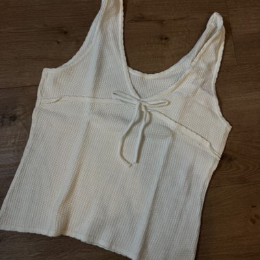 Weisses Strick-Top Gr. L