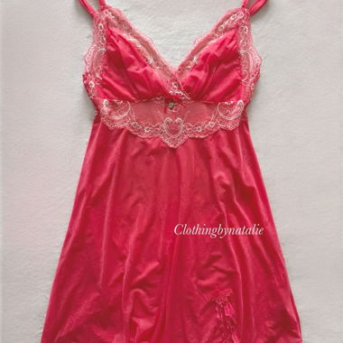 Slip in mesh trasparente rosa caldo taglia S