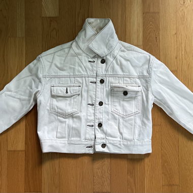 Giacca di jeans Zara bianca corta