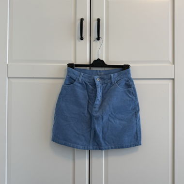 Blaue Cord-Minirock