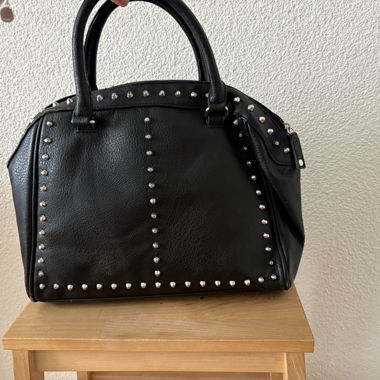 Black Studded Handbag